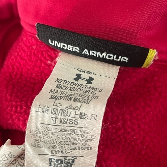 Under Armour Pink Loose Storm Sweatshirt Quarter Zip Size XS - Picture 5 of 7